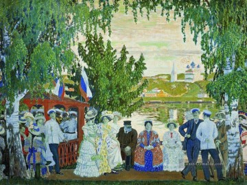 Boris Mikhailovich Kustodiev Werke - festliche Versammlung 1910 Boris Michailowitsch Kustodiew